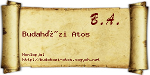 Budaházi Atos névjegykártya